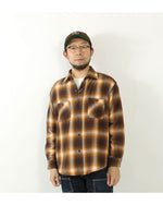 画像をギャラリービューアに読み込む, Sugar Cane SC29203 OMBRE PLAID HEAVY FLANNEL L/S WORK SHIRT
