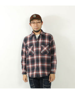 Sugar Cane SC29203 OMBRE PLAID HEAVY FLANNEL L/S WORK SHIRT