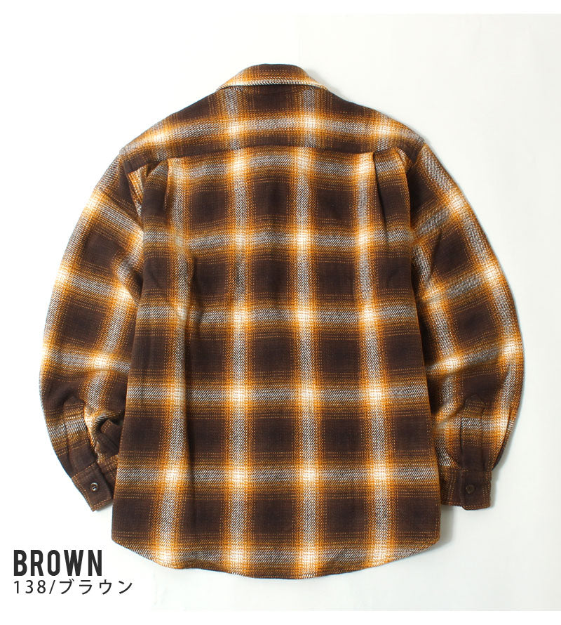 Sugar Cane SC29203 OMBRE PLAID HEAVY FLANNEL L/S WORK SHIRT