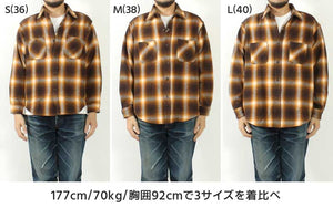 Sugar Cane SC29203 OMBRE PLAID HEAVY FLANNEL L/S WORK SHIRT