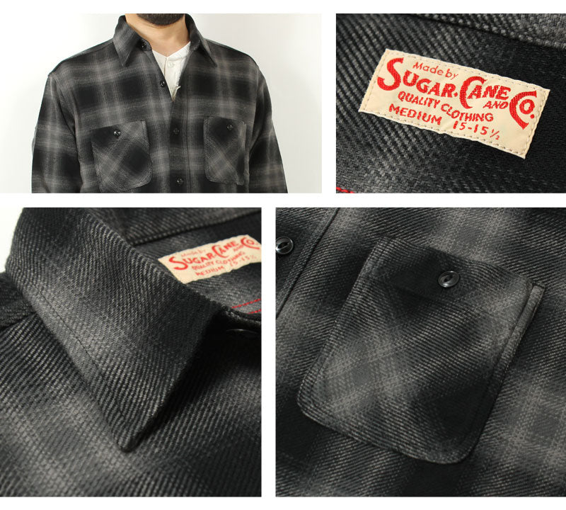 Sugar Cane SC29359 TWILL CHECK WORK SHIRT