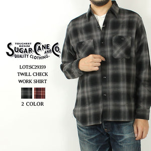 Sugar Cane SC29359 TWILL CHECK WORK SHIRT