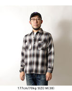 画像をギャラリービューアに読み込む, SUGAR CANE SC29561 TWILL CHECK WORK SHIRT
