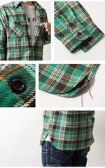 画像をギャラリービューアに読み込む, SUGAR CANE SC29564  TWILL CHECK WORK SHIRT
