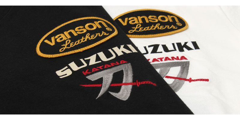 Vanson × SUZUKI SMV-2402 S/S T-Shirt GSX1100S Katana 刀 Model