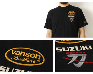 Vanson × SUZUKI SMV-2402 S/S T-Shirt GSX1100S Katana 刀 Model