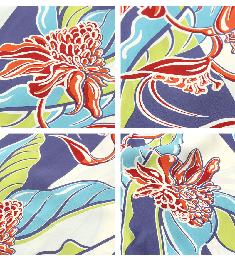 SUN SURF SS39020 RAYON HAWAIIAN SHIRT "TORCH GINGER"