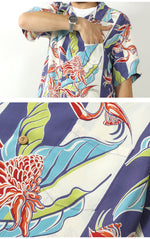 Load image into Gallery viewer, SUN SURF SS39020 RAYON HAWAIIAN SHIRT &quot;TORCH GINGER&quot;
