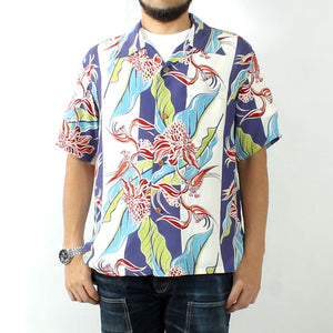 SUN SURF SS39020 RAYON HAWAIIAN SHIRT "TORCH GINGER"