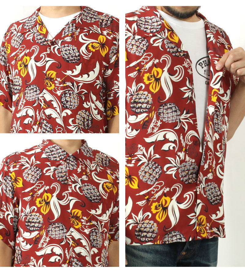 SUN SURF SS39022  RAYON HAWAIIAN SHIRT "ISLAND FEELING"