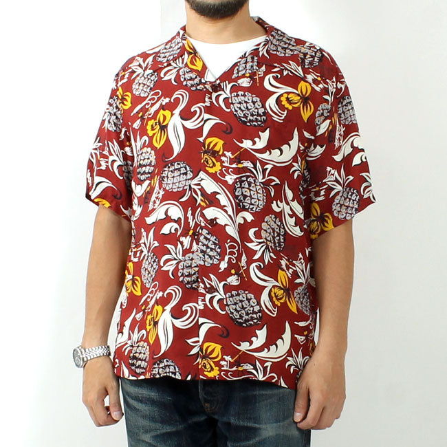 SUN SURF SS39022  RAYON HAWAIIAN SHIRT "ISLAND FEELING"