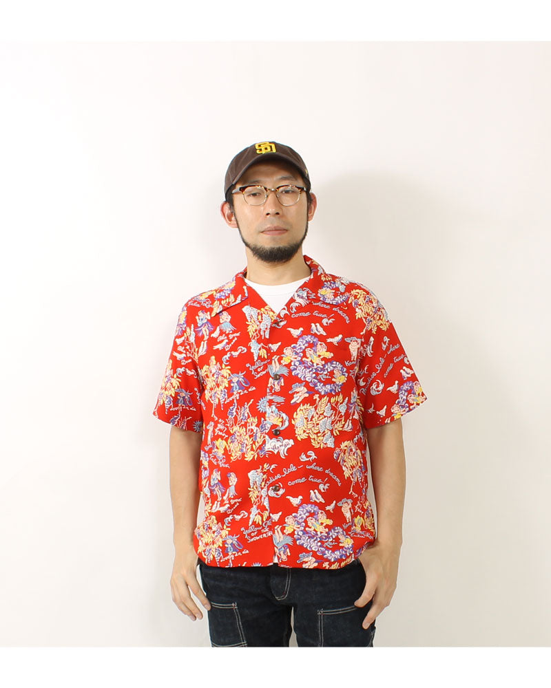 Sun Surf Lot,SS39219 RAYON HAWAIIAN SHIRT "MOEUHANE -DREAM CASTLE-"