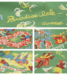 Sun Surf Lot,SS39219 RAYON HAWAIIAN SHIRT "MOEUHANE -DREAM CASTLE-"