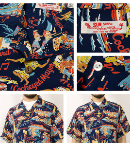 Sun Surf SS39226 RAYON HAWAIIAN SHIRT "THE SONG OF HAWAII"