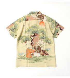 Sun Surf Lot,SS39231 Hawaiian Shirt SPECIAL EDITION"FLOWER BLOOMING FOLKTALE"