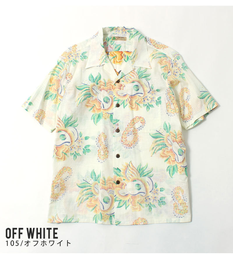 Sun Surf lot,SS39283 COTTON × LINEN OPEN SHIRT "MACINTOSH UKULELE"