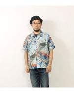 Load image into Gallery viewer, Sun Surf Lot,SS39327 Hawaiian Shirt 葛飾北斎 Katsushika Hokusai 桜花に鷹図
