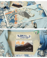 画像をギャラリービューアに読み込む, Sun Surf Lot,SS39327 Hawaiian Shirt 葛飾北斎 Katsushika Hokusai 桜花に鷹図
