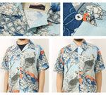 画像をギャラリービューアに読み込む, Sun Surf Lot,SS39327 Hawaiian Shirt 葛飾北斎 Katsushika Hokusai 桜花に鷹図
