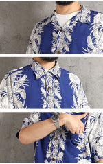 画像をギャラリービューアに読み込む, Sun Surf Lot,SS39612 RAYON HAWAIIAN SHIRT "NIGHT BLOOMING CEREUS BORDER"
