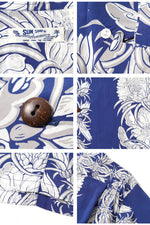 画像をギャラリービューアに読み込む, Sun Surf Lot,SS39612 RAYON HAWAIIAN SHIRT "NIGHT BLOOMING CEREUS BORDER"
