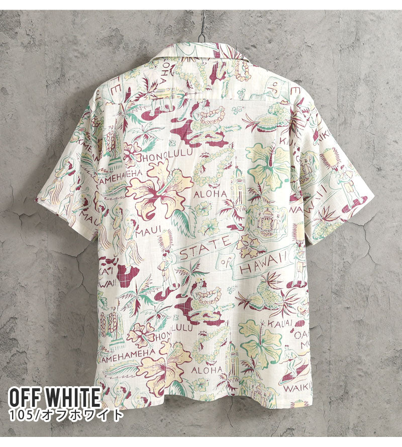 Sun Surf Lot,SS39693 COTTON LINEN SLUBYARN HAWAIIAN SHIRT 