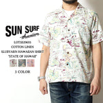 画像をギャラリービューアに読み込む, Sun Surf Lot,SS39693 COTTON LINEN SLUBYARN HAWAIIAN SHIRT "STATE OF HAWAII"
