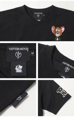 Load image into Gallery viewer, Nevermind Lot,TJN-2612 Tom &amp; Jerry Officially Licensed Embroidered Short-Sleeve T-Shirt
