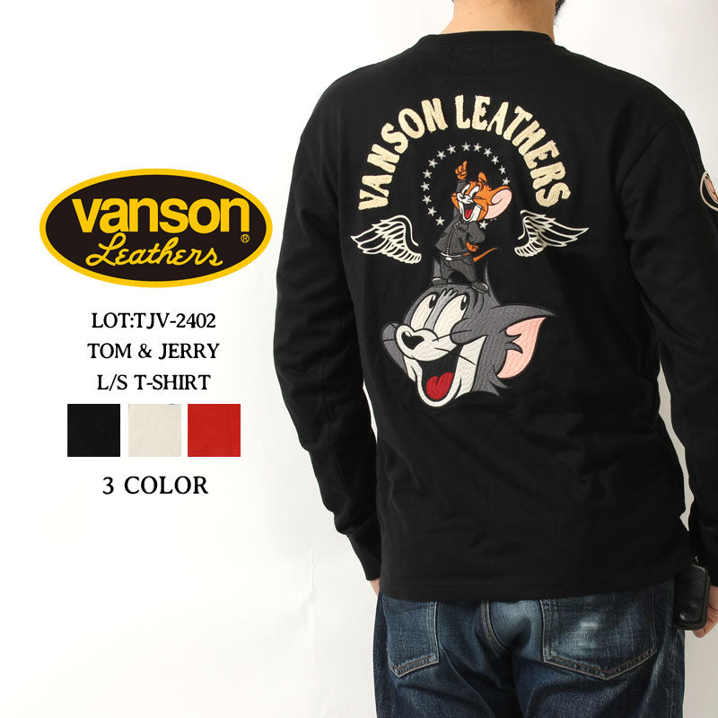 Vanson Lot,TJV-2402 Tom & Jerry Long Sleeve T-Shirt