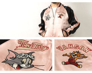 Vanson Lot,TJV-2407 Tom & Jerry Reversible Sukajan (Souvenir Jacket)