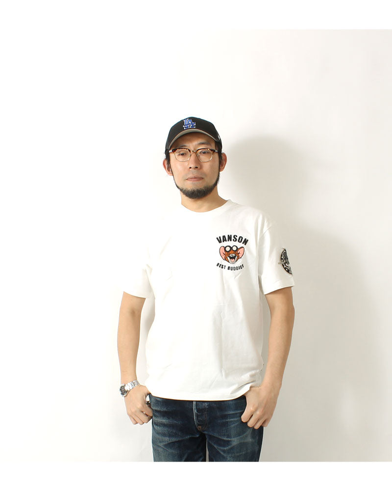 Vanson × Tom & Jerry TJV-2421 S/S T-Shirt