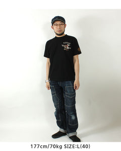 VANSON TJV-2517 Tom & Jerry collaboration embroidered jersey T-shirt