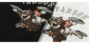 VANSON TJV-2517 Tom & Jerry collaboration embroidered jersey T-shirt