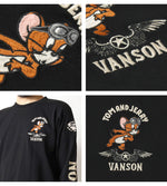 画像をギャラリービューアに読み込む, VANSON TJV-2526 Tom &amp; Jerry collaboration embroidered jersey long-sleeved T-shirt
