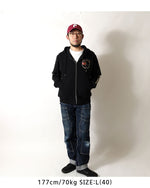 画像をギャラリービューアに読み込む, VANSON  TJV-2533 Vanson x Tom &amp; Jerry collaboration zip-up hoodie
