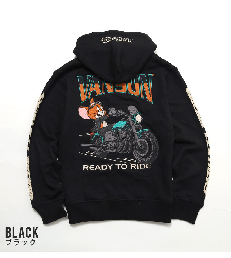 VANSON  TJV-2533 Vanson x Tom & Jerry collaboration zip-up hoodie
