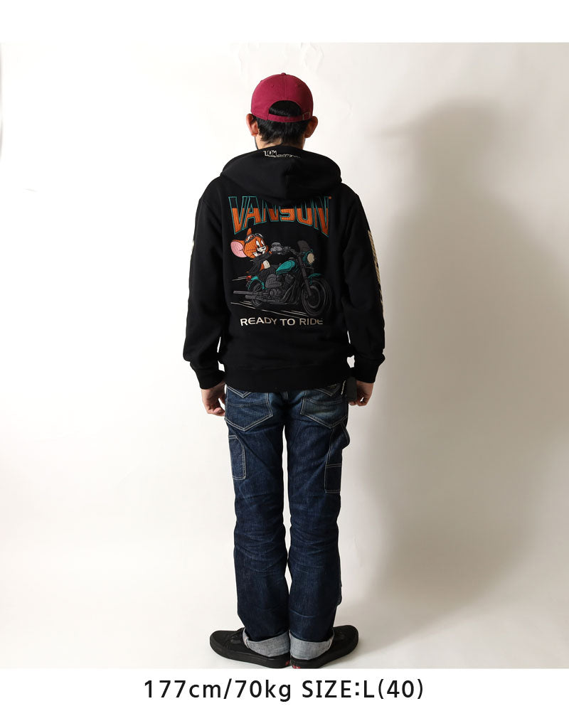 VANSON  TJV-2533 Vanson x Tom & Jerry collaboration zip-up hoodie