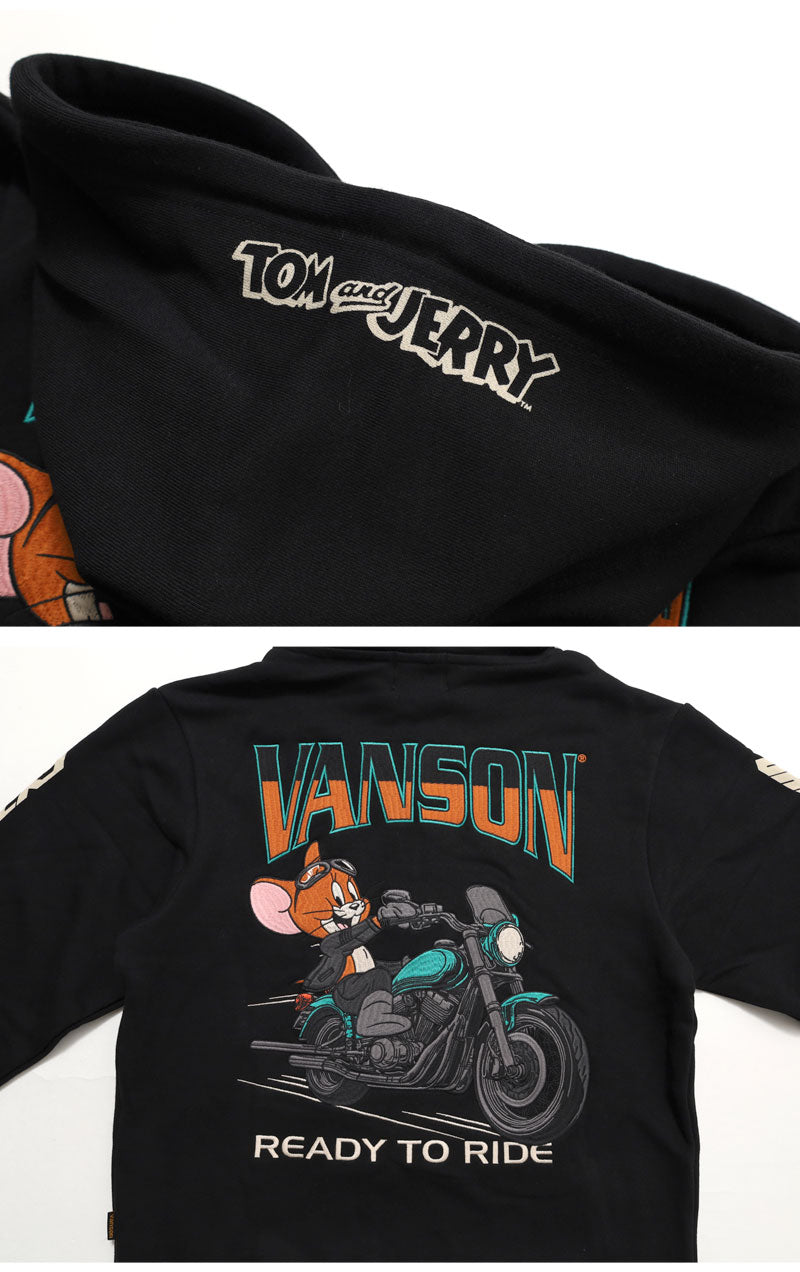 VANSON  TJV-2533 Vanson x Tom & Jerry collaboration zip-up hoodie