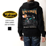 画像をギャラリービューアに読み込む, VANSON  TJV-2533 Vanson x Tom &amp; Jerry collaboration zip-up hoodie
