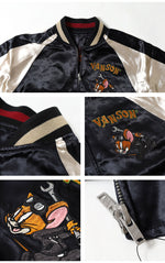 画像をギャラリービューアに読み込む, VANSON TJV-2536 Tom &amp; Jerry collaboration reversible sukajan jacket
