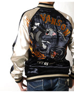 画像をギャラリービューアに読み込む, VANSON TJV-2536 Tom &amp; Jerry collaboration reversible sukajan jacket

