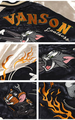 画像をギャラリービューアに読み込む, VANSON TJV-2536 Tom &amp; Jerry collaboration reversible sukajan jacket
