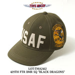 Load image into Gallery viewer, Toys Mccoy TMA2412 MILITARY COTTON CAP 429TH FTR BMR SQ &quot;BLACK DRAGONS&quot;
