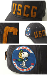 Load image into Gallery viewer, TOYS McCOY  COTTON HERRINGBONE CAP SNOOPY &quot;U.S.C.G.&quot;  TMA2526
