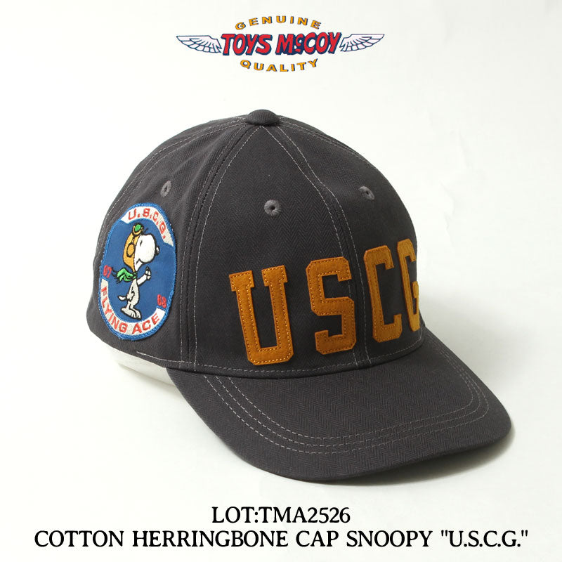TOYS McCOY  COTTON HERRINGBONE CAP SNOOPY "U.S.C.G."  TMA2526