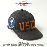 Load image into Gallery viewer, TOYS McCOY  COTTON HERRINGBONE CAP SNOOPY &quot;U.S.C.G.&quot;  TMA2526
