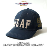 画像をギャラリービューアに読み込む, TOYS McCOY Lot,TMA2603 COTTON HERRINGBONE CAP USAF"30TH ANNIV."
