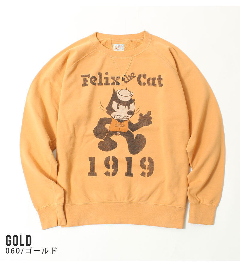 Toys Mccoy TMC2449 GARMENT DYING SWEAT SHIRT FELIX THE CAT "1919"