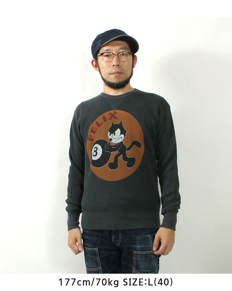 TOYS McCOY TMC2546 BIG WAFFLE CREW NECK SHIRT "FELIX 8 BALL"