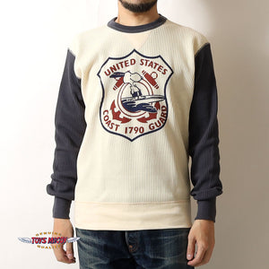 TOYS McCOY  BIG WAFFLE CREW NECK SHIRT SNOOPY "U.S.COAST GUARD" TMC2549
